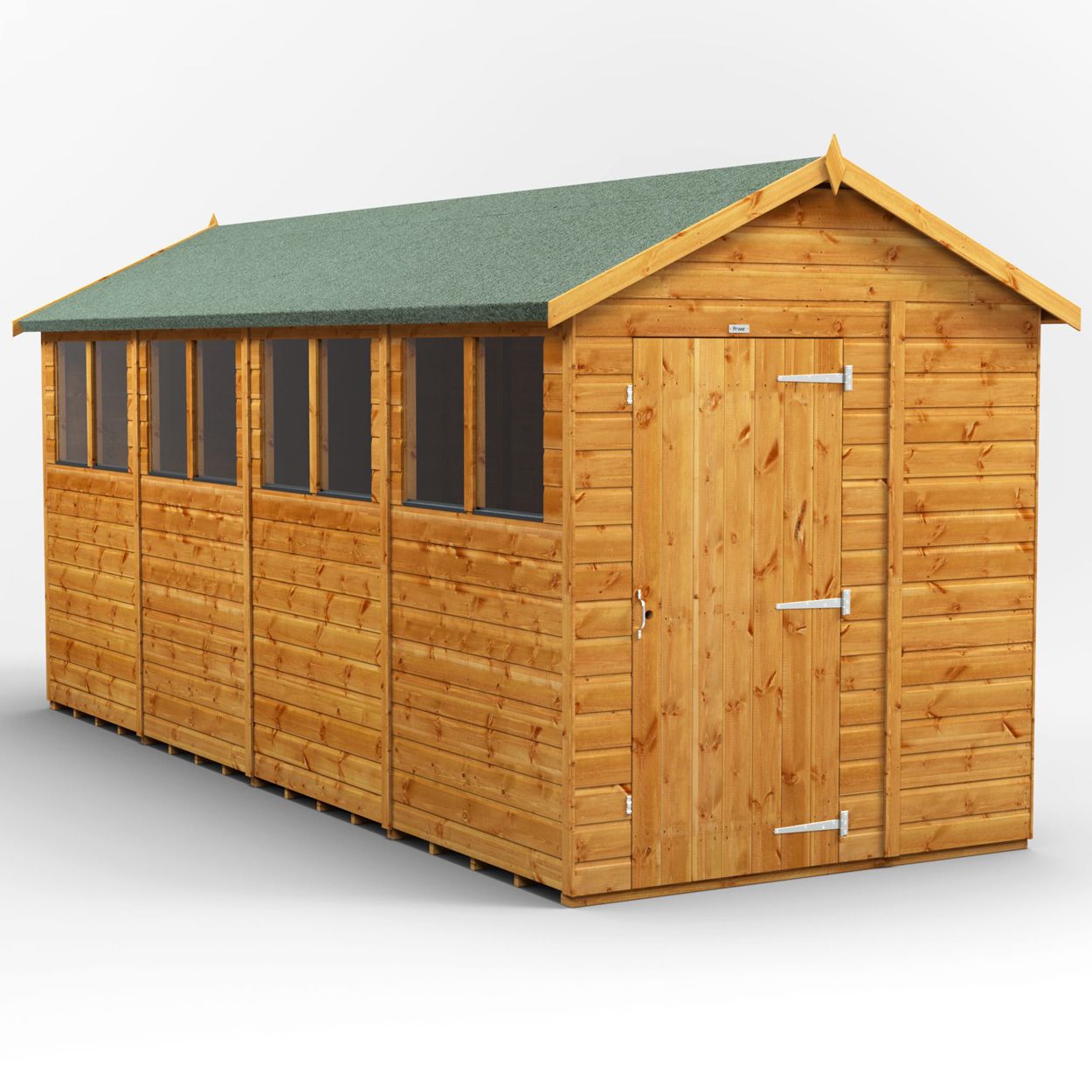 Powersheds Apex Garden Shed - 16ft x 6ft