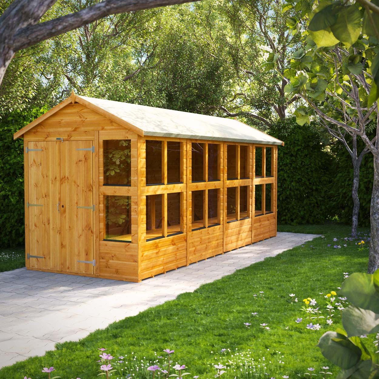 Powersheds Apex Potting Shed - 16ft x 6ft - DD