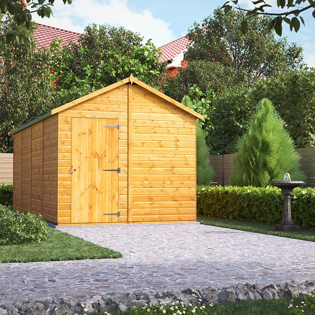 Powersheds Apex Garden Shed 16ft x 8ft Windowless