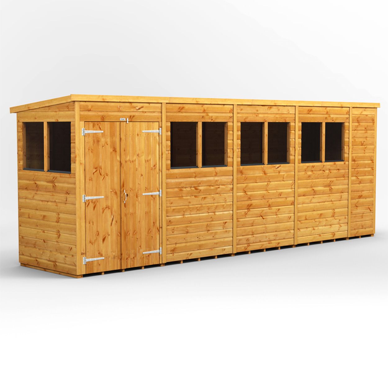 Powersheds Pent Garden Shed - 18ft x 4ft - DD