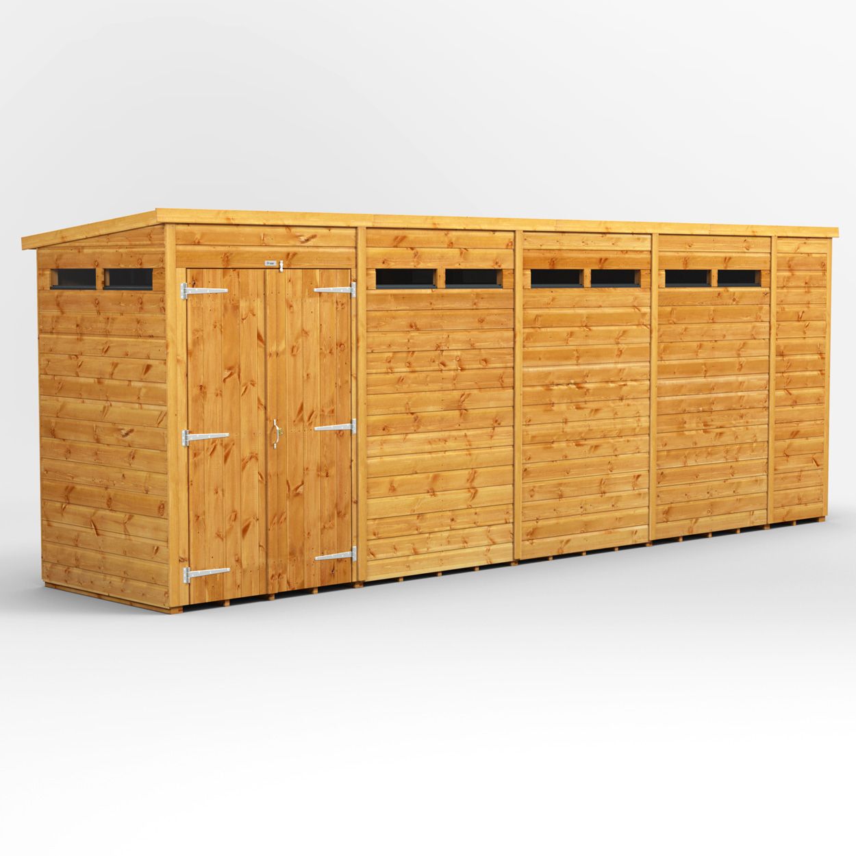 Powersheds Pent Security Shed - 18ft x 4ft - DD
