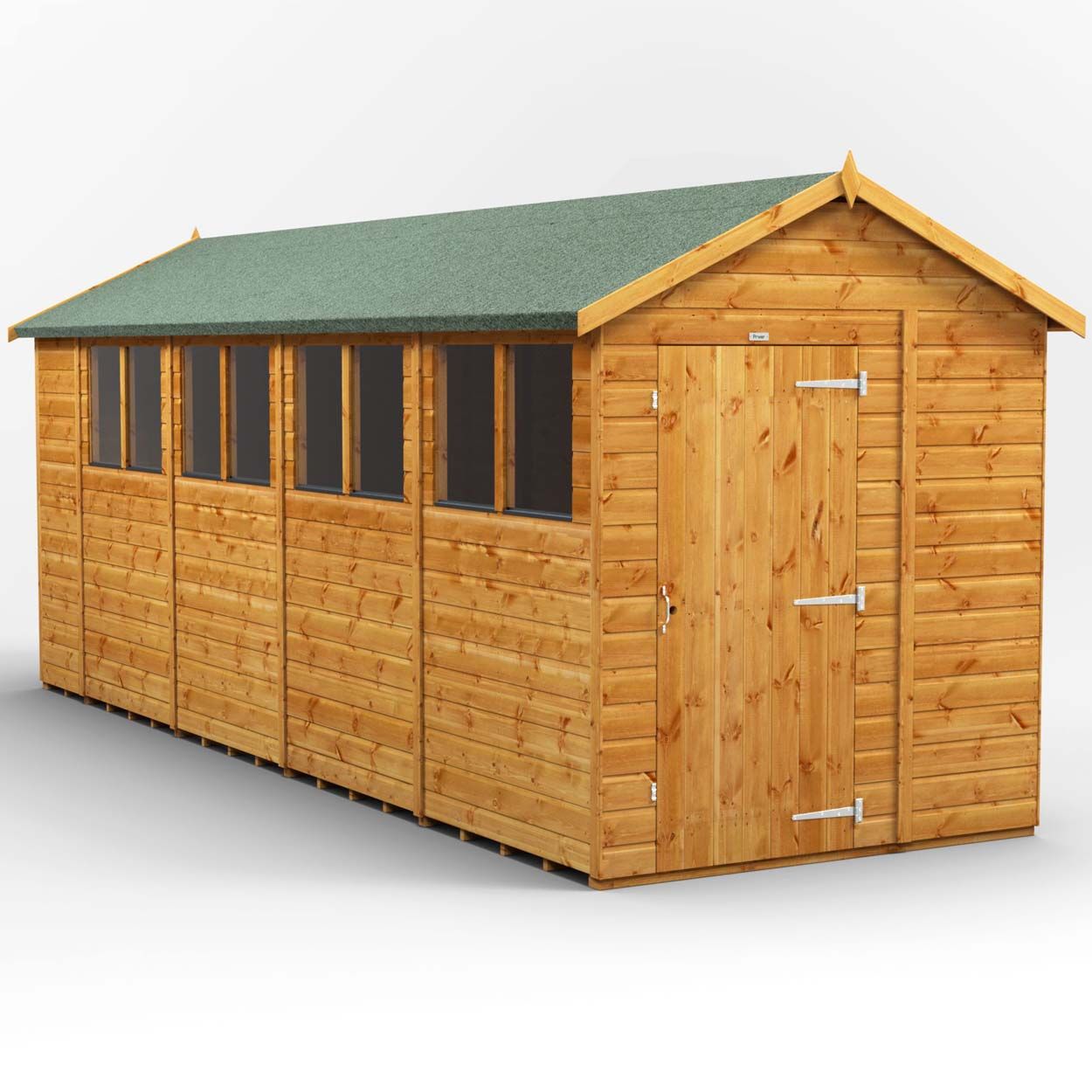 Powersheds Apex Garden Shed - 18ft x 6ft