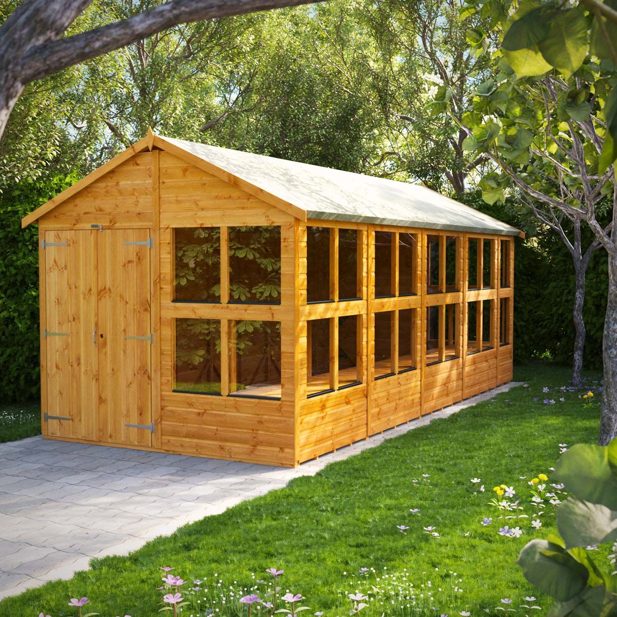Powersheds Apex Potting Shed - 18ft x 8ft - DD