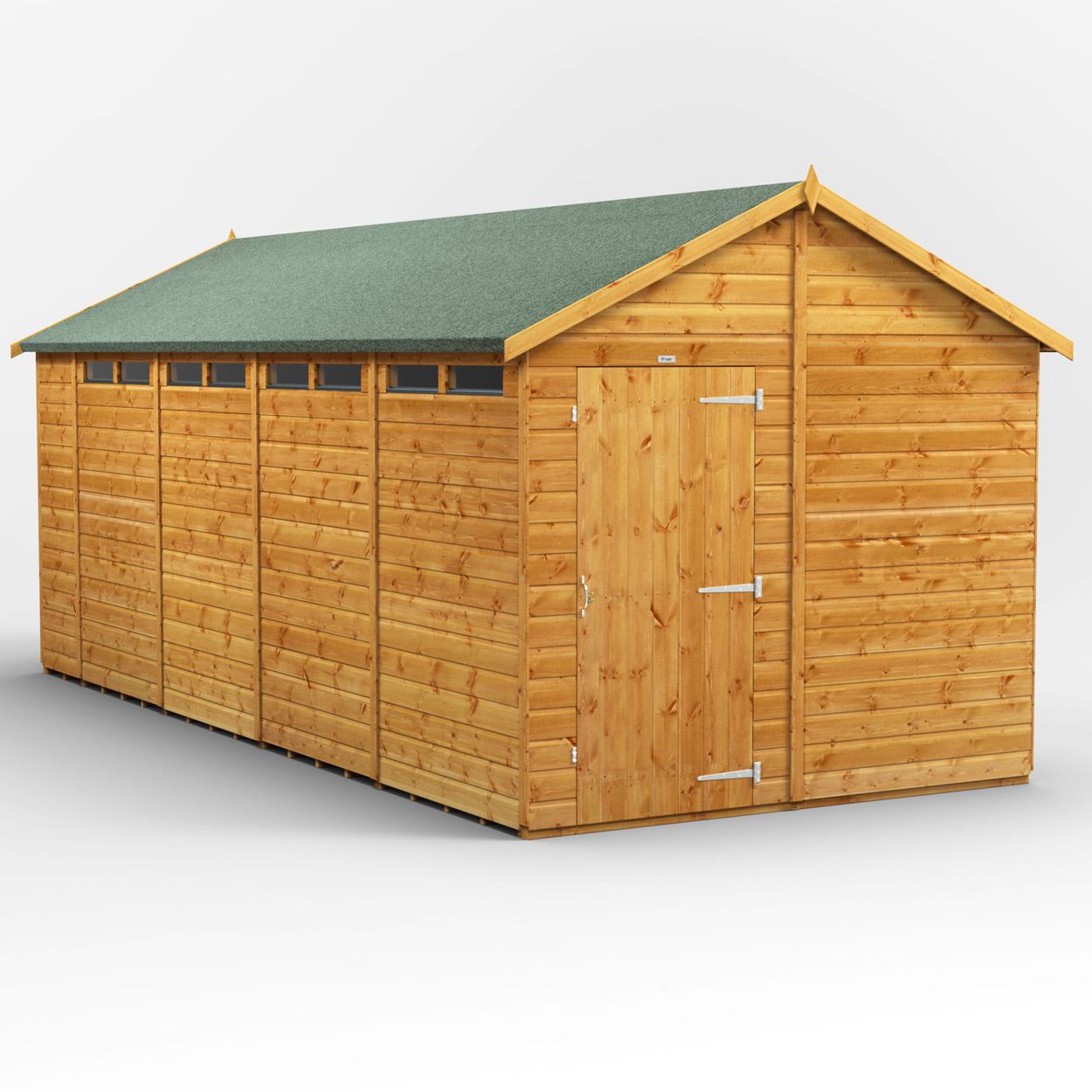 Powersheds Apex Security Shed - 18ft x 8ft