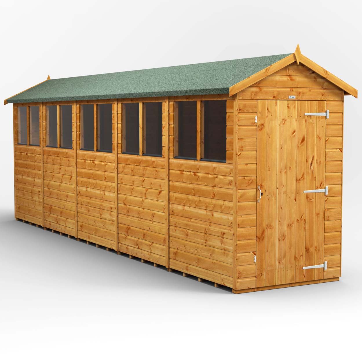 Powersheds Apex Garden Shed - 20ft x 4ft