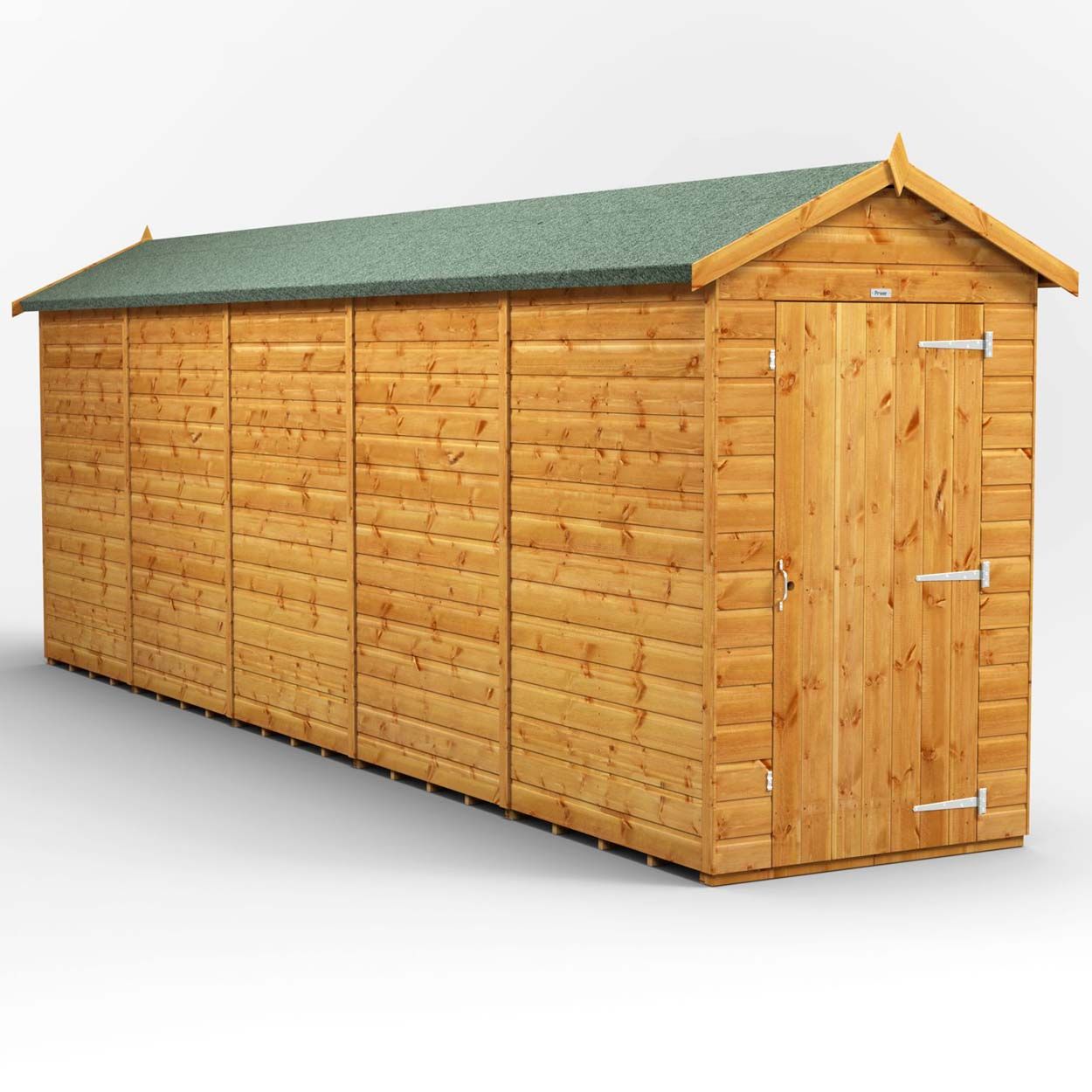 Powersheds Apex Garden Shed 20ft x 4ft Windowless