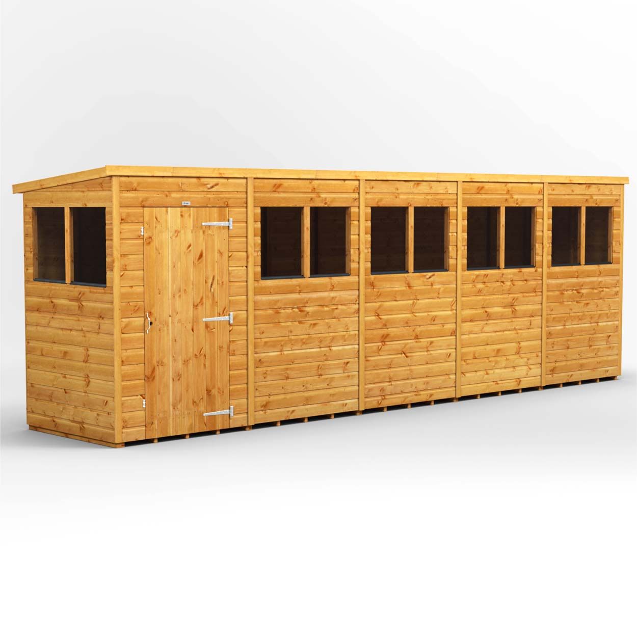Powersheds Pent Garden Shed - 20ft x 4ft