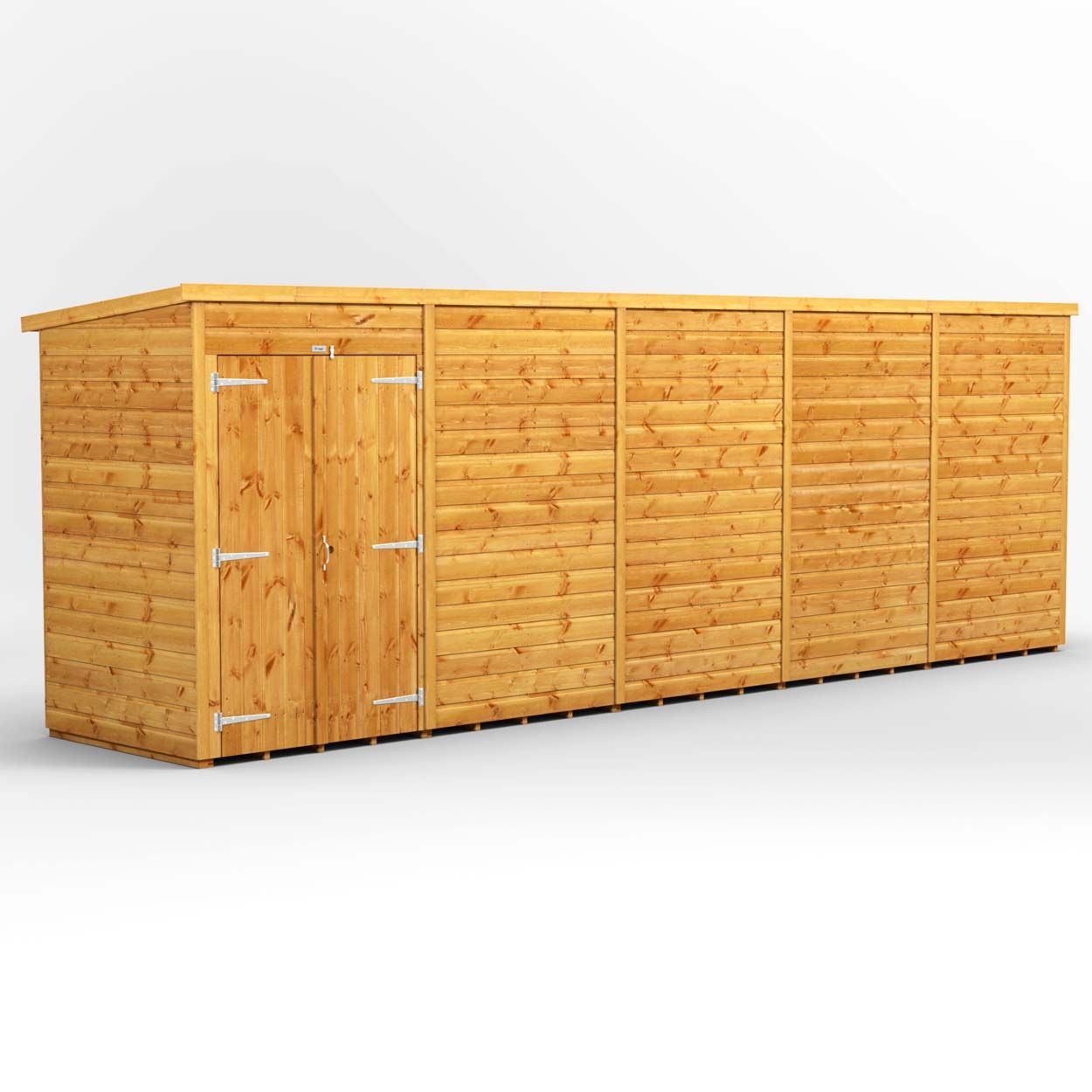 Powersheds Pent Garden Shed 20ft x 4ft WindowlesDD