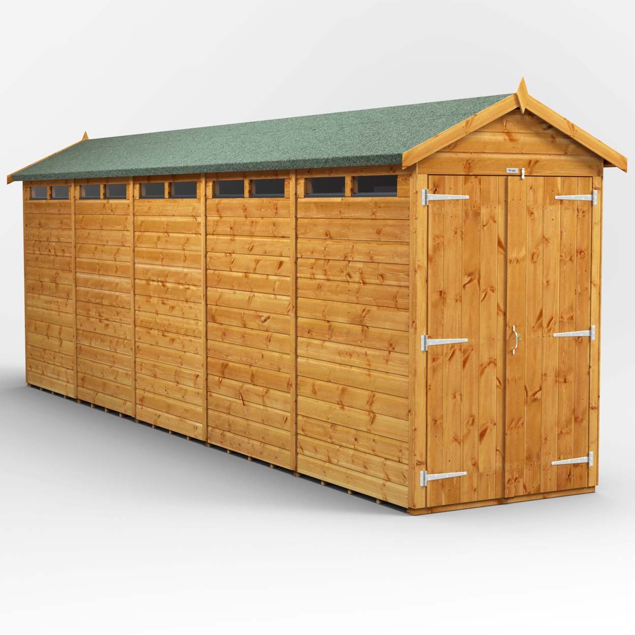 Powersheds Apex Security Shed - 20ft x 4ft - DD