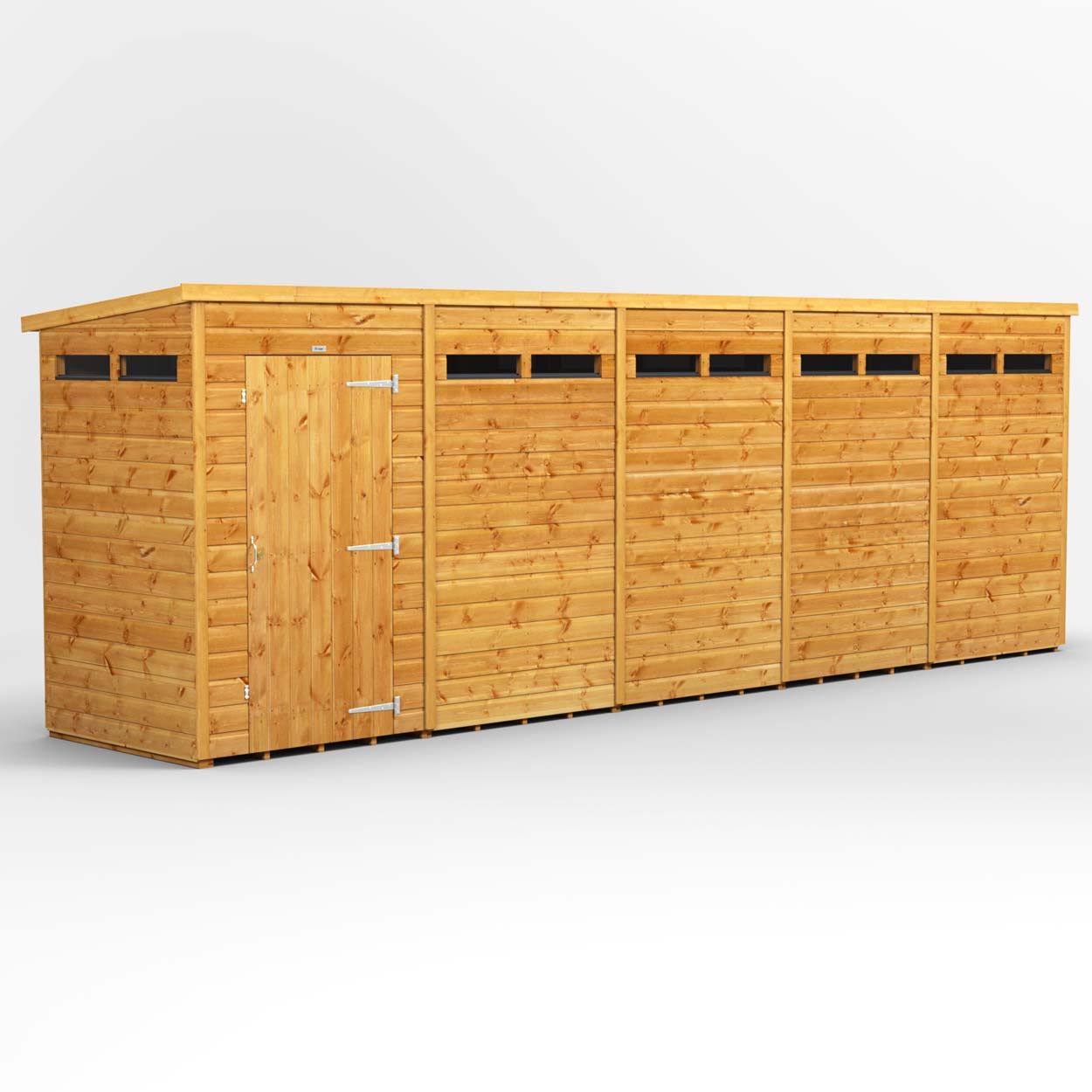 Powersheds Pent Security Shed - 20ft x 4ft