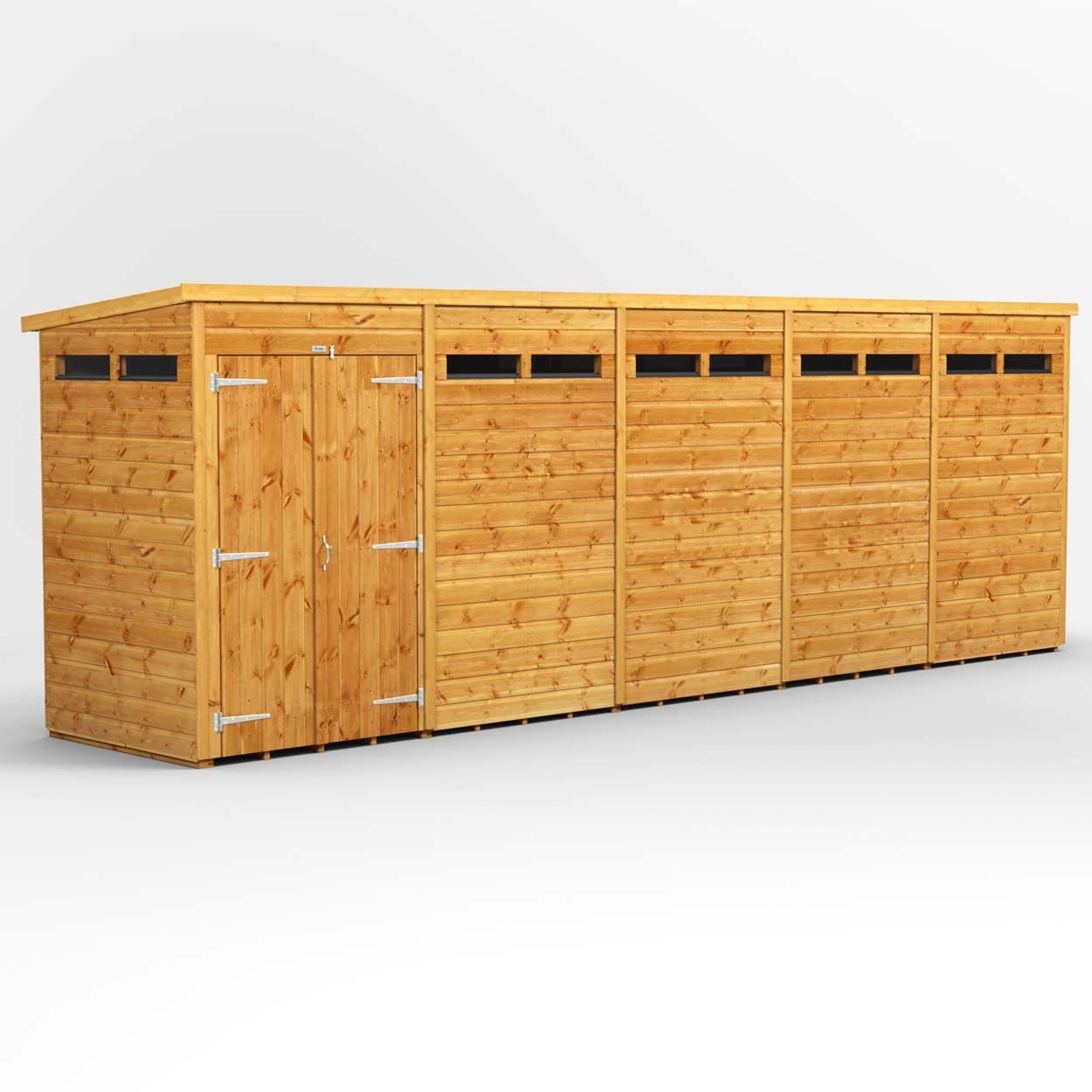Powersheds Pent Security Shed - 20ft x 4ft - DD