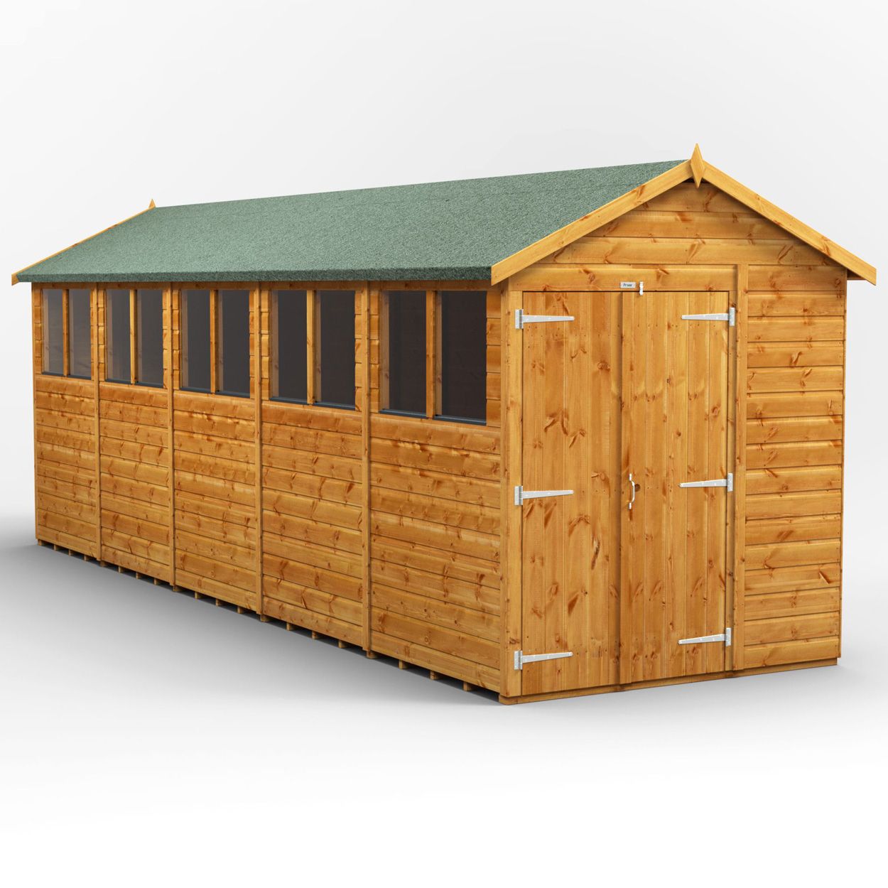 Powersheds Apex Garden Shed - 20ft x 6ft - DD
