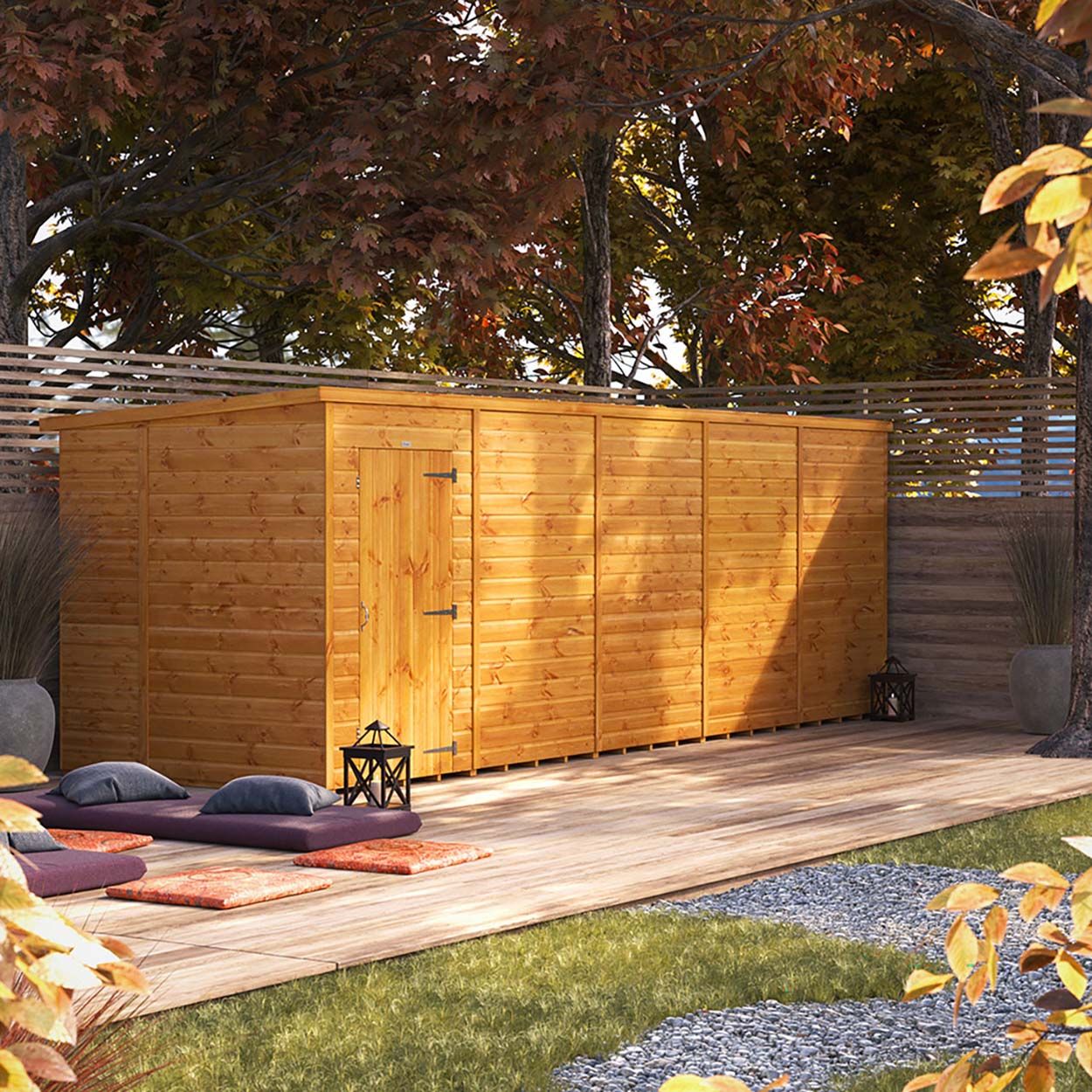 Powersheds Pent Garden Shed 20ft x 6ft Windowless