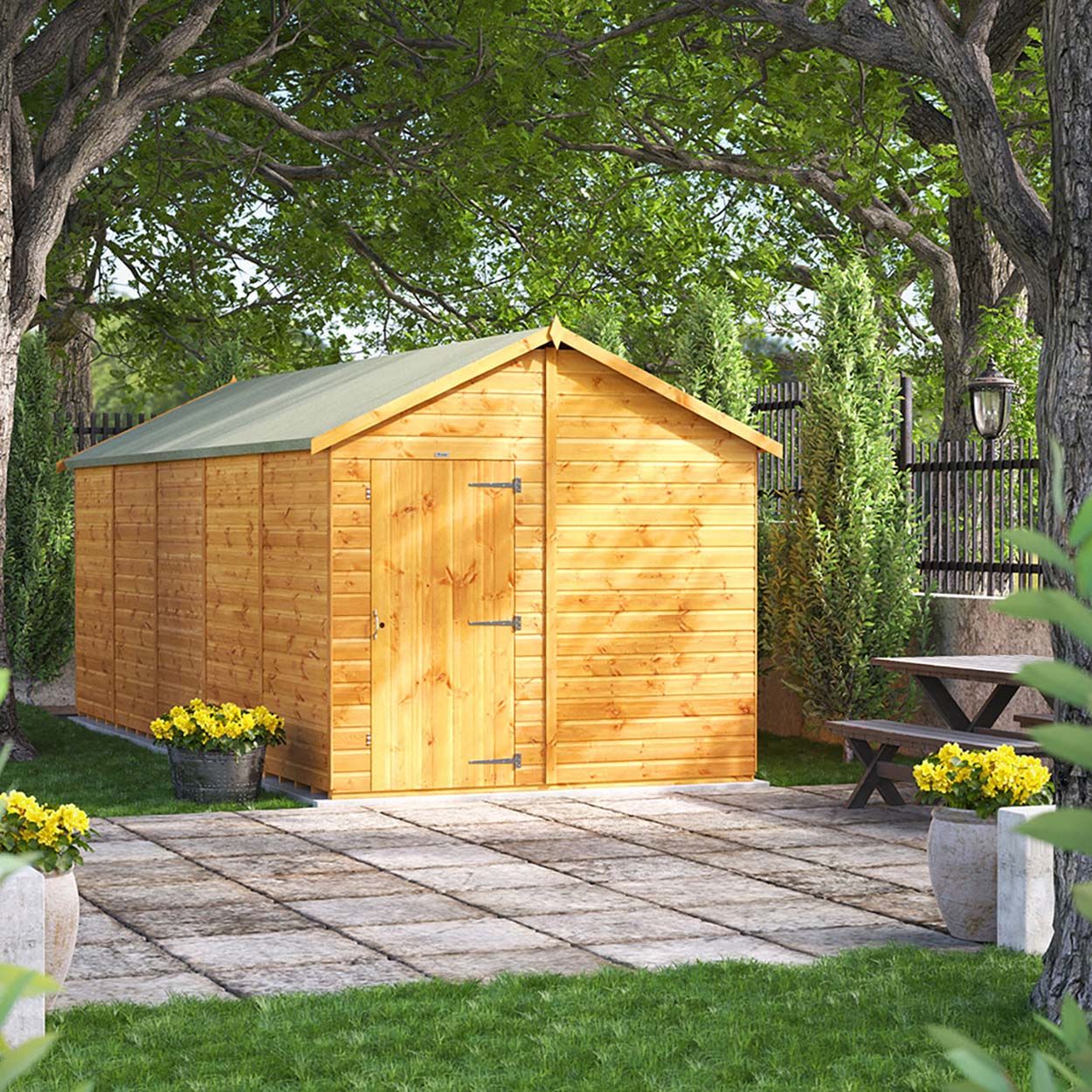 Powersheds Apex Garden Shed 20ft x 8ft Windowless