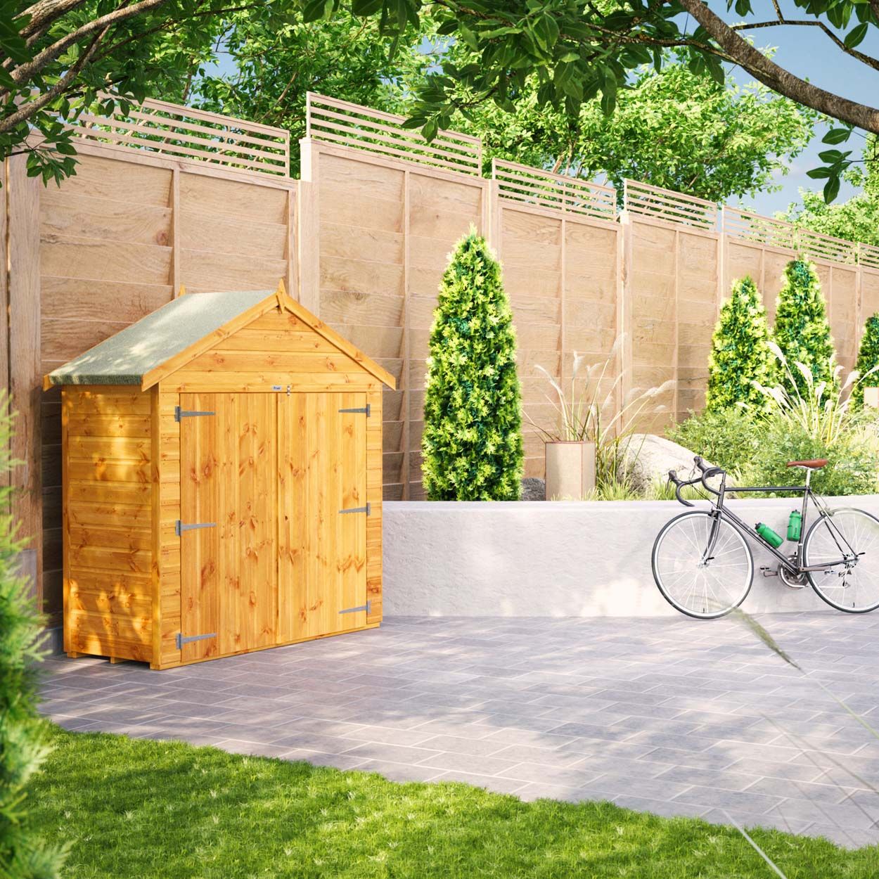Powersheds Apex Bike Shed - 2ft x 6ft
