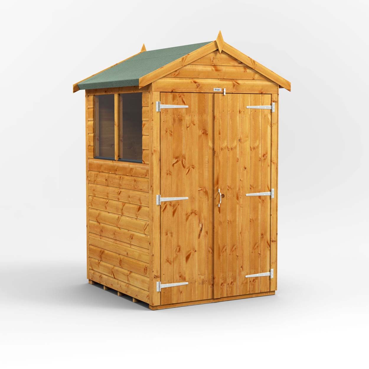 Powersheds Apex Garden Shed - 4ft x 4ft - DD