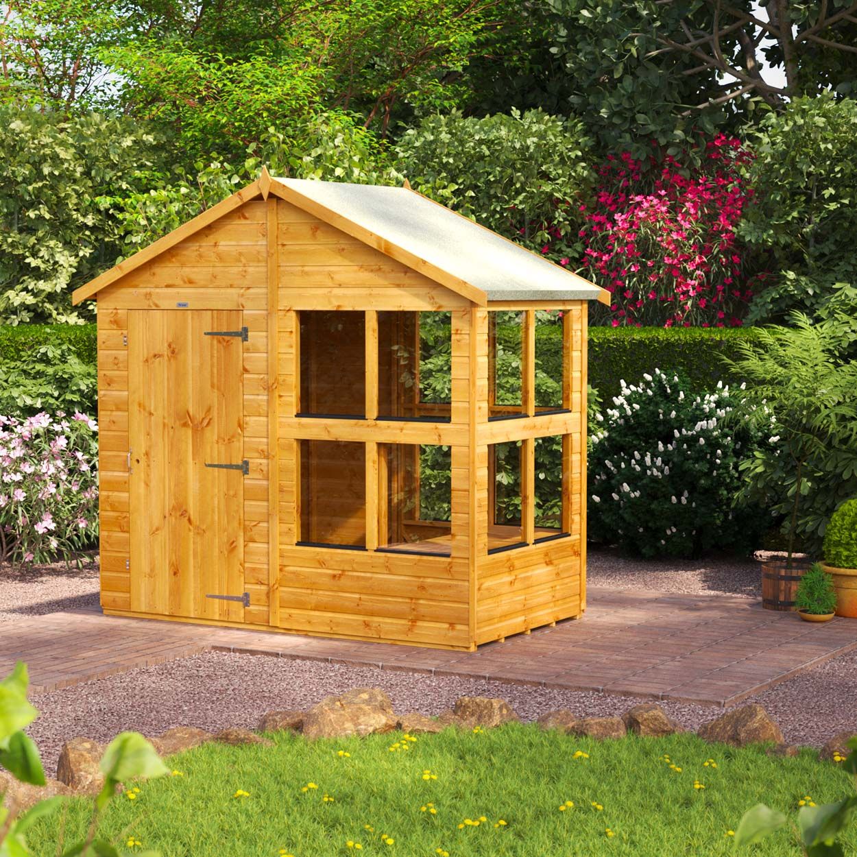 Powersheds Apex Potting Shed - 4ft x 8ft