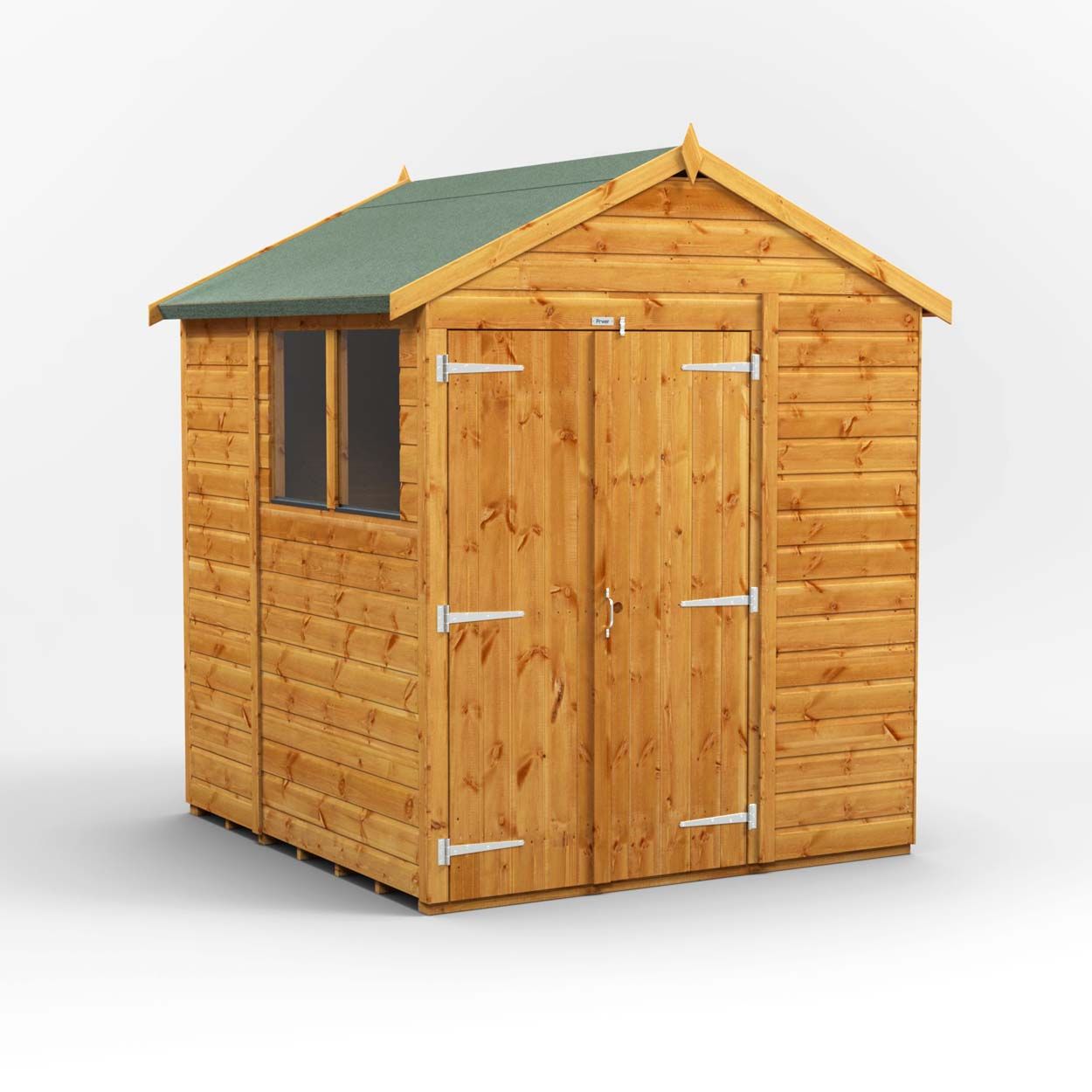 Powersheds Apex Garden Shed - 6ft x 6ft - DD