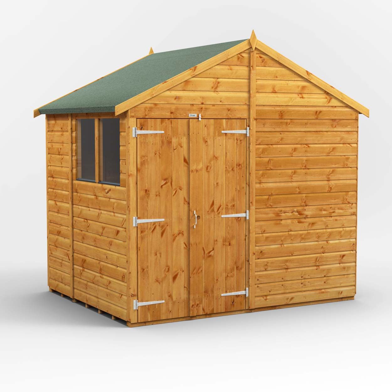 Powersheds Apex Garden Shed - 6ft x 8ft - DD