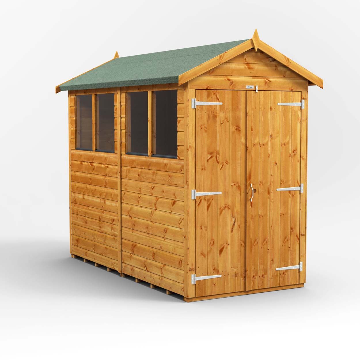 Powersheds Apex Garden Shed - 8ft x 4ft - DD