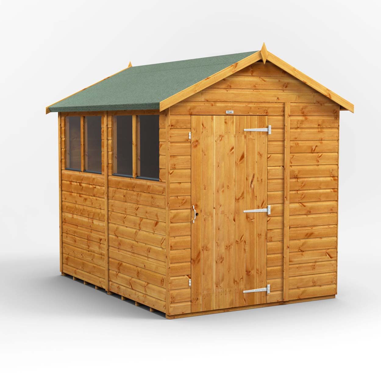 Powersheds Apex Garden Shed - 8ft x 6ft