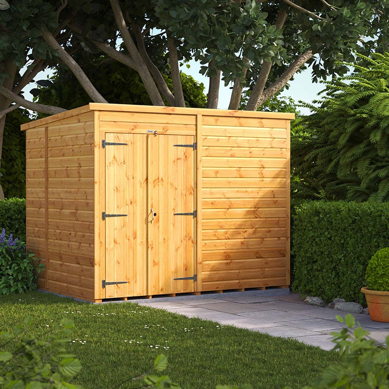 Powersheds Pent Garden Shed 8ft x 6ft WindowlessDD