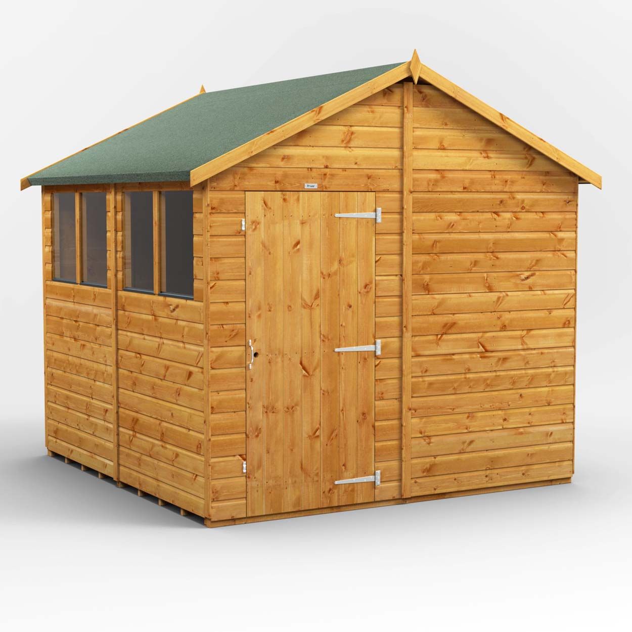 Powersheds Apex Garden Shed - 8ft x 8ft