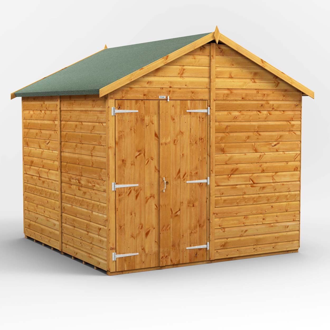 Powersheds Apex Garden Shed 8ft x 8ft WindowlessDD