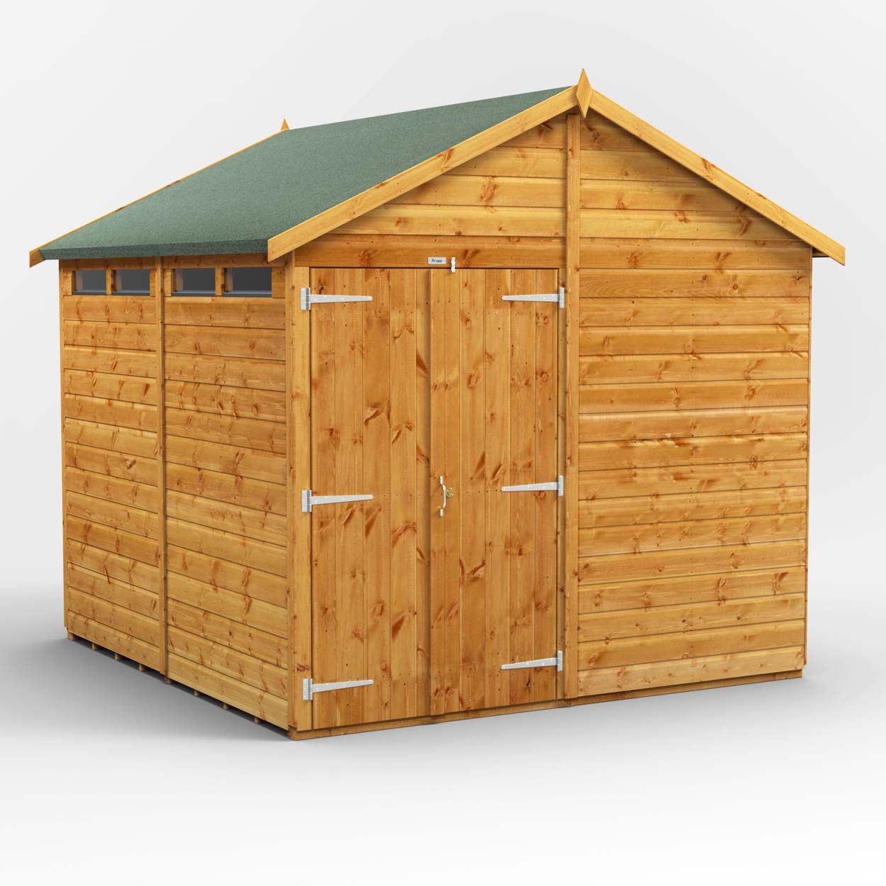 Powersheds Apex Security Shed - 8ft x 8ft - DD