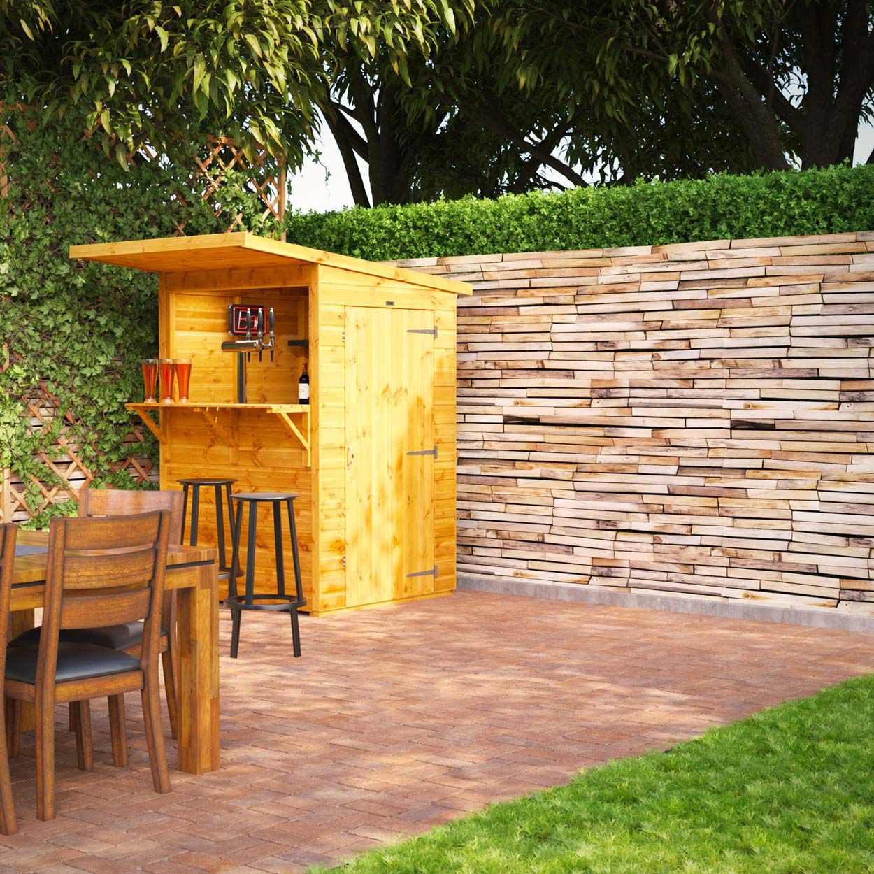 Powersheds Pub Shed - 4ft x 4ft