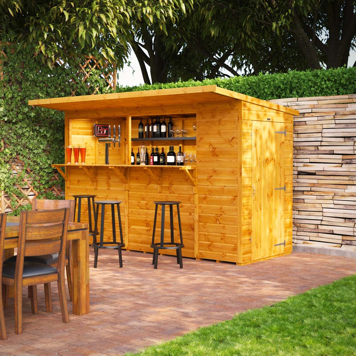 Powersheds Pub Shed - 10ft x 4ft