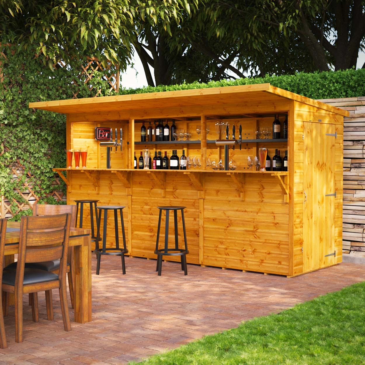 Powersheds Pub Shed - 12ft x 4ft