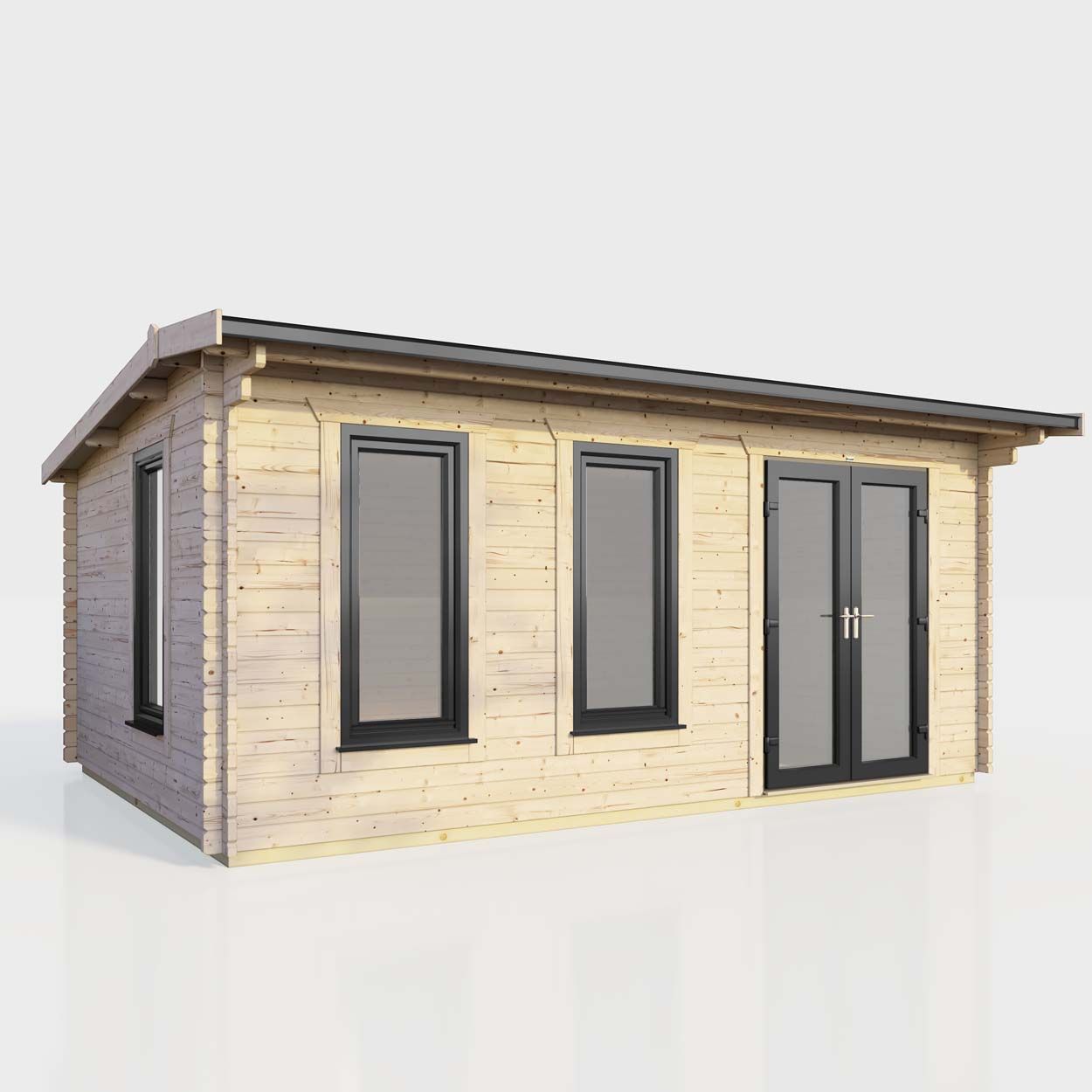 Powersheds Apex Log Cabin 18ft x 10ft DoorsToRight