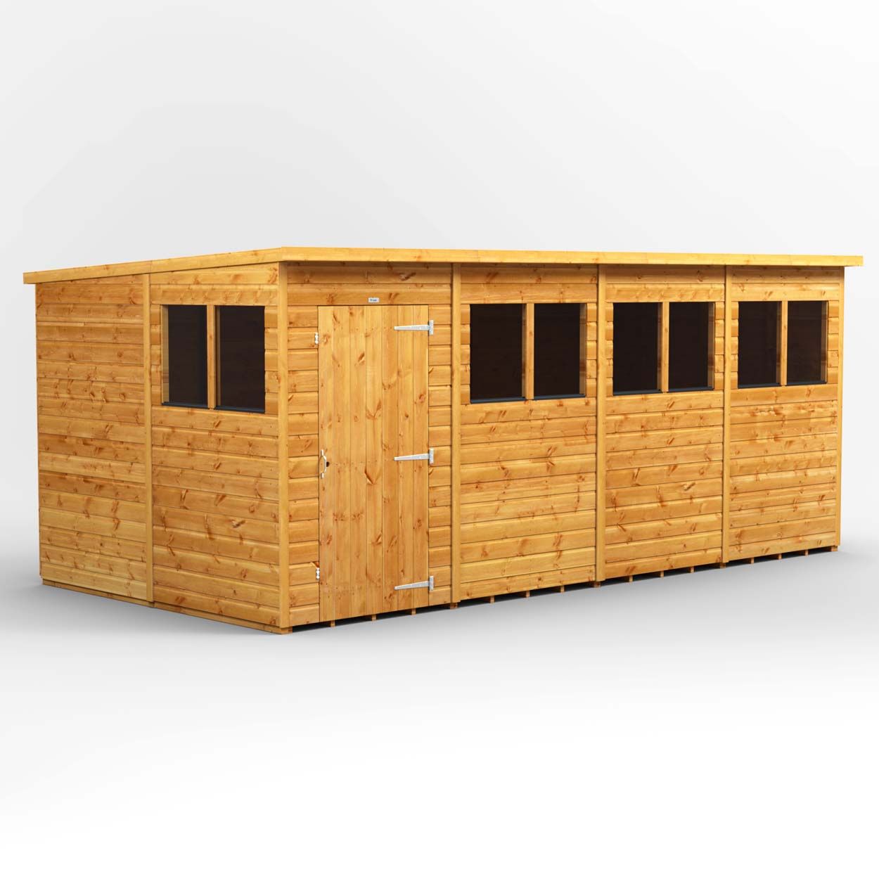 Powersheds Pent Garden Shed - 16ft x 8ft