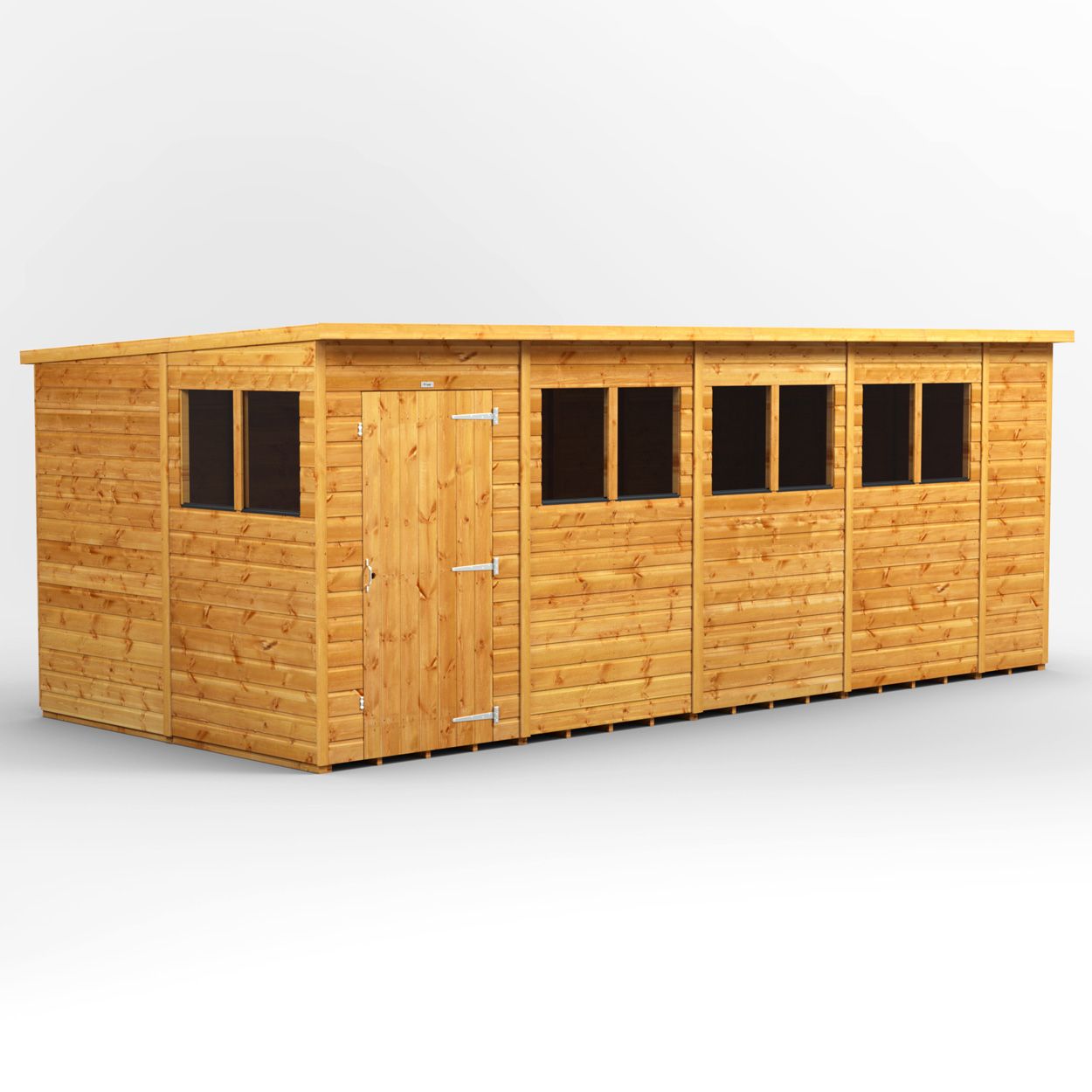 Powersheds Pent Garden Shed - 18ft x 8ft