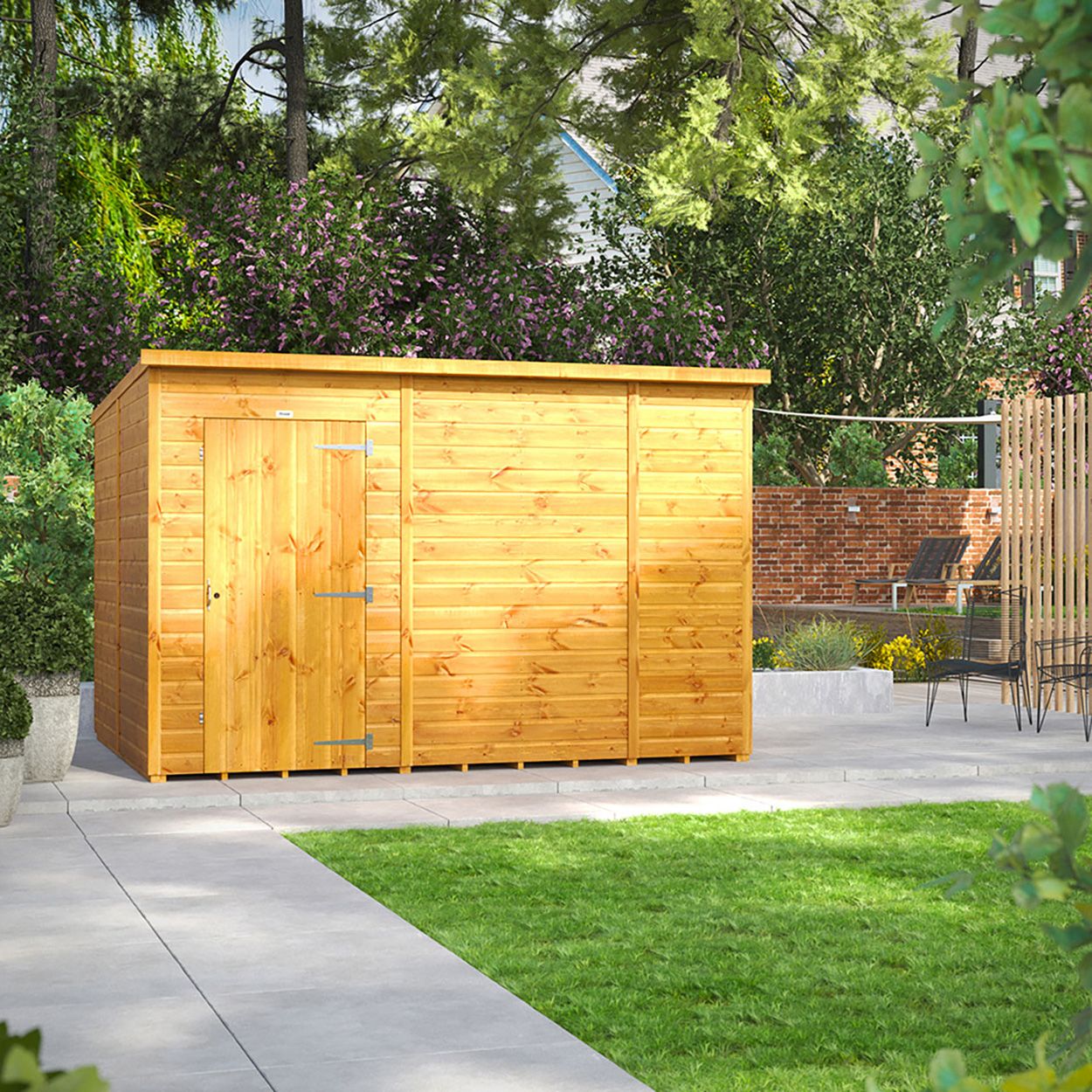 Powersheds Pent Garden Shed 10ft x 8ft Windowless