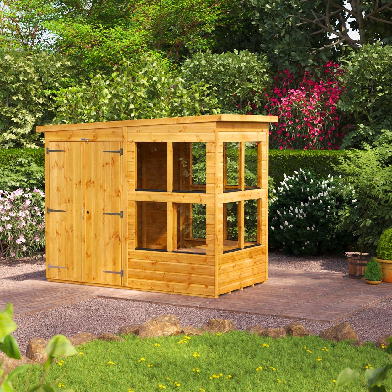 Powersheds Pent Potting Shed 4ft x 8ft DD
