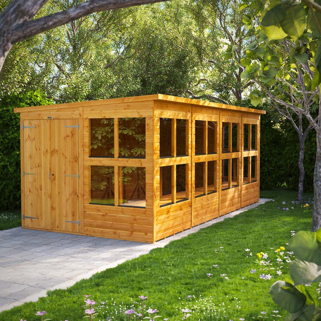Powersheds Pent Potting Shed 16ft x 8ft DD