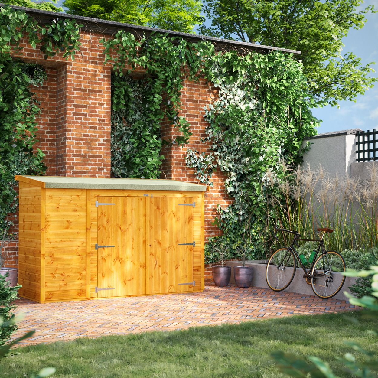 Powersheds Pent Bike Shed 8ft x 3ft