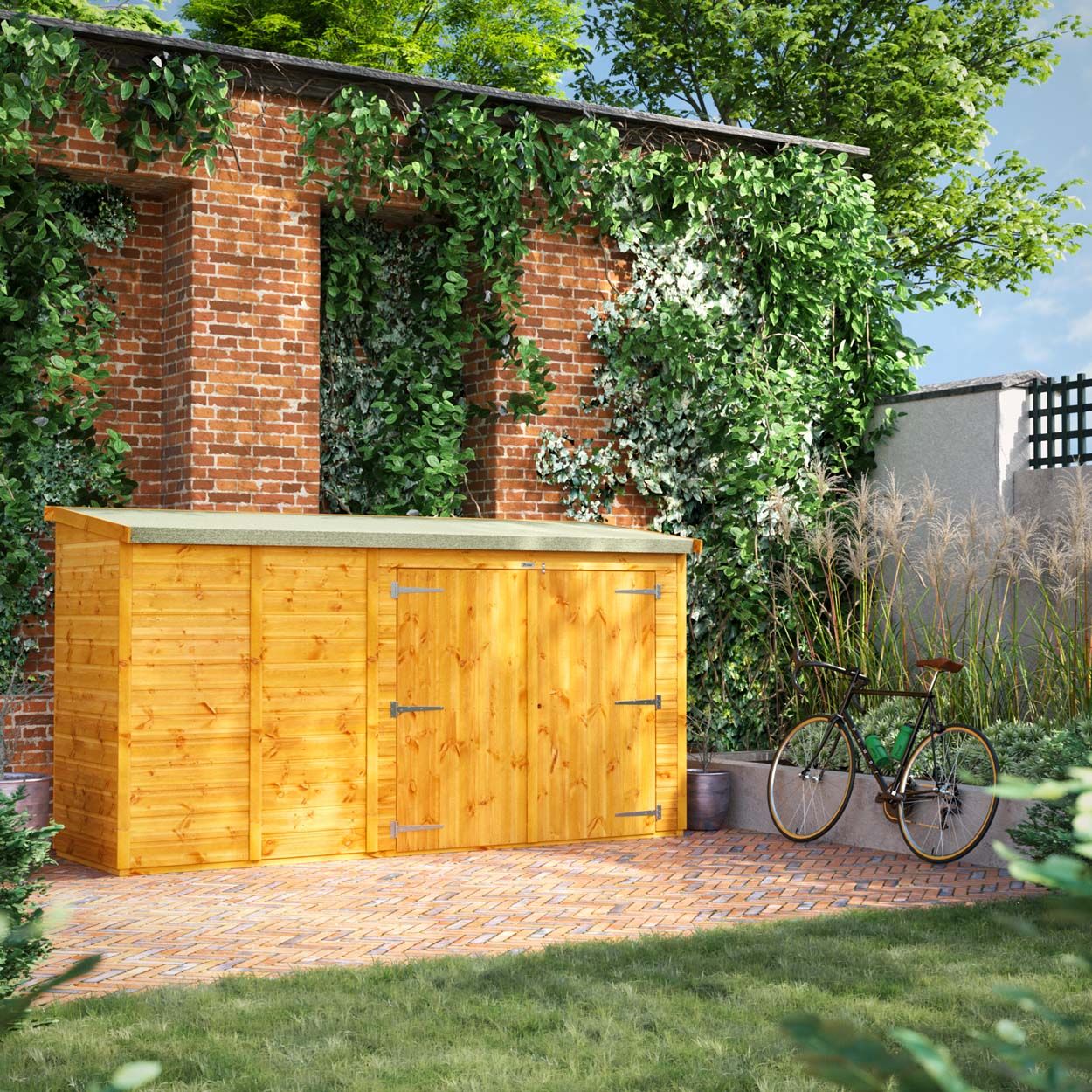 Powersheds Pent Bike Shed 10ft x 3ft