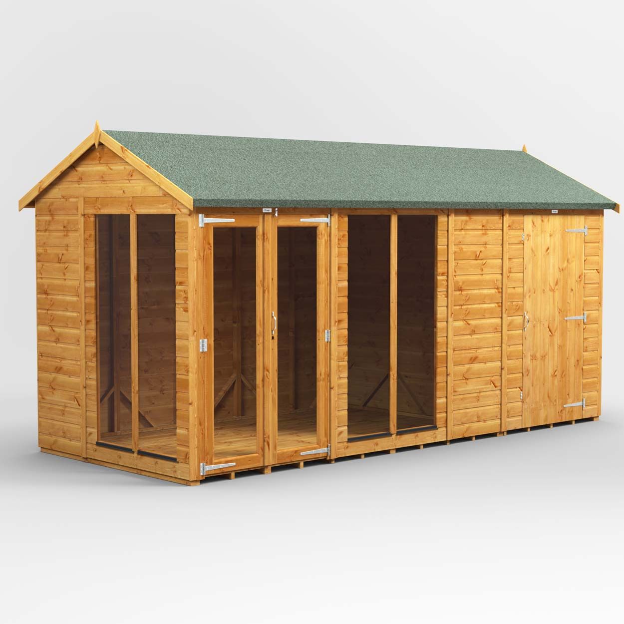 Powersheds Apex SumHouse Combi 14ft x 6ft 4ft Str