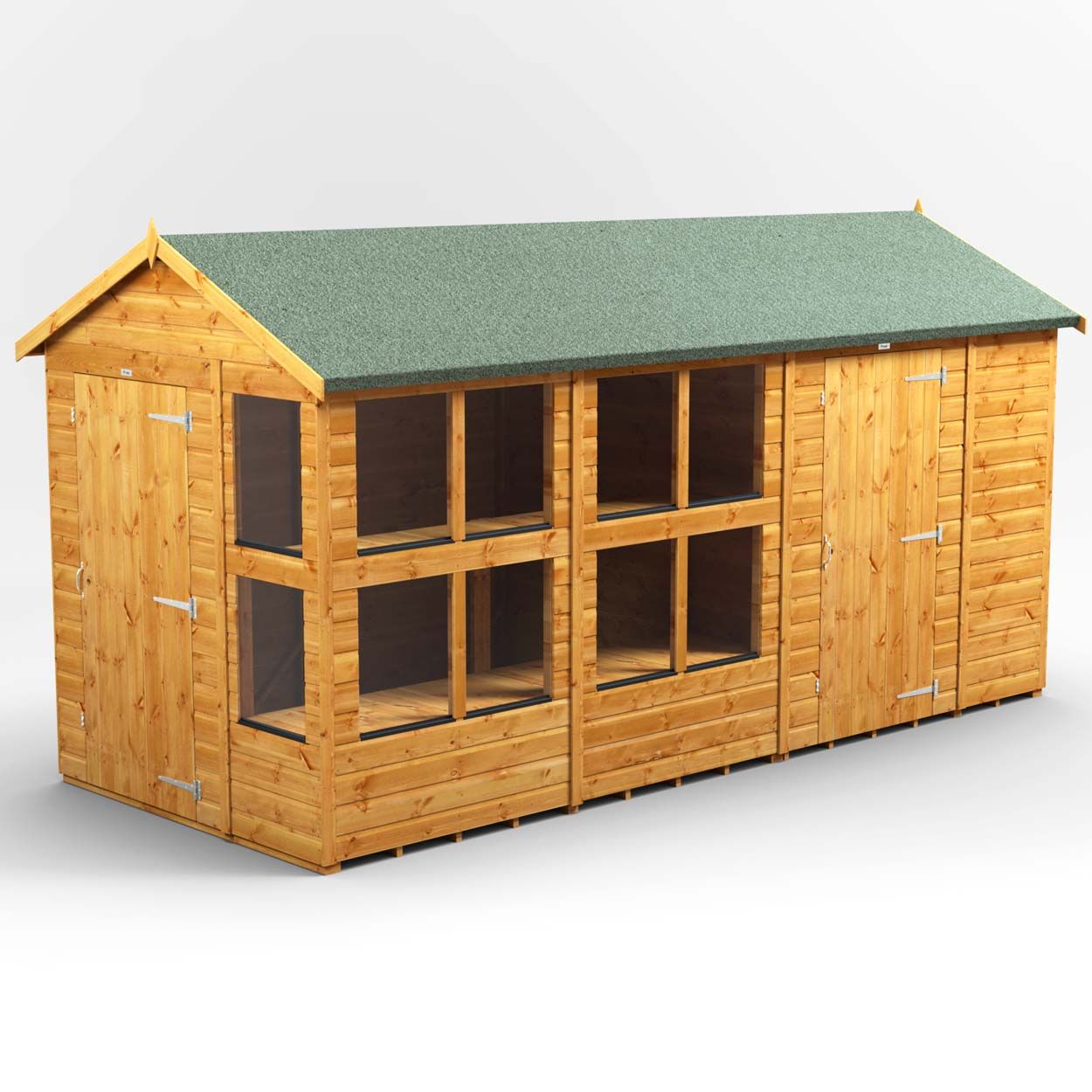 Powersheds Apex PottingShedComb 14ft x 6ft 6ft Str