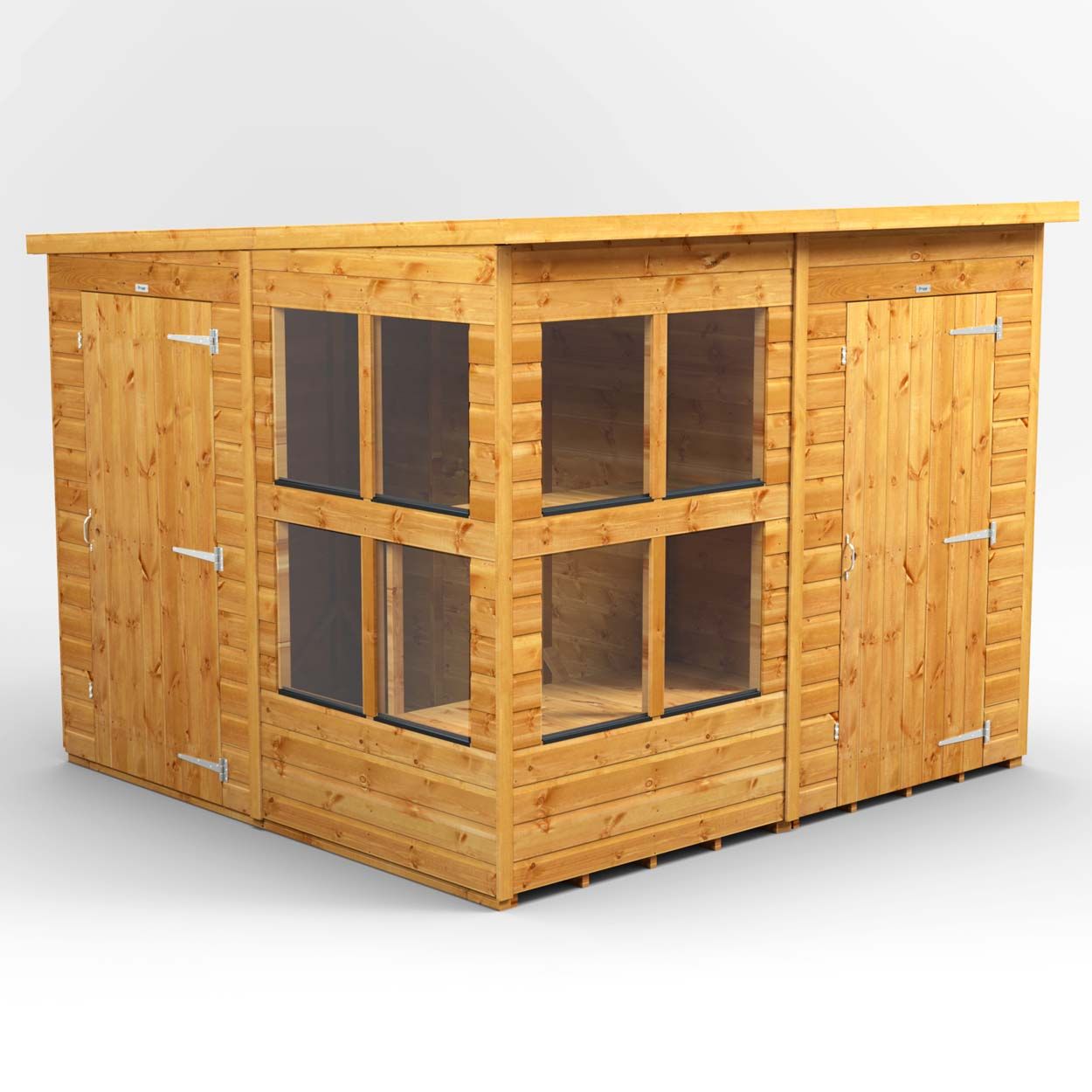 Powersheds Pent PottingShedComb 8ft x 8ft 4ft Str
