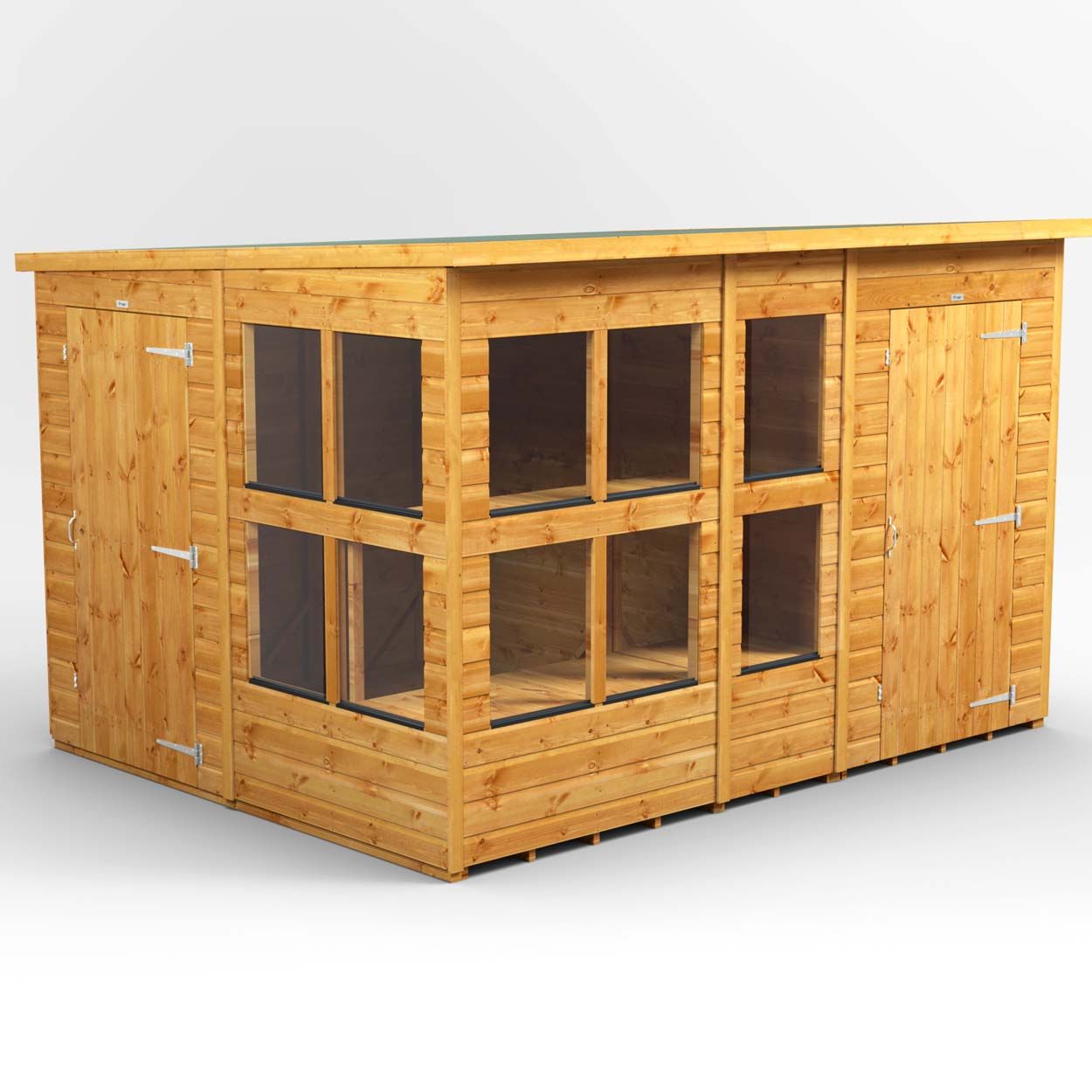 Powersheds Pent PottingShedComb 10ft x 8ft 4ft Str
