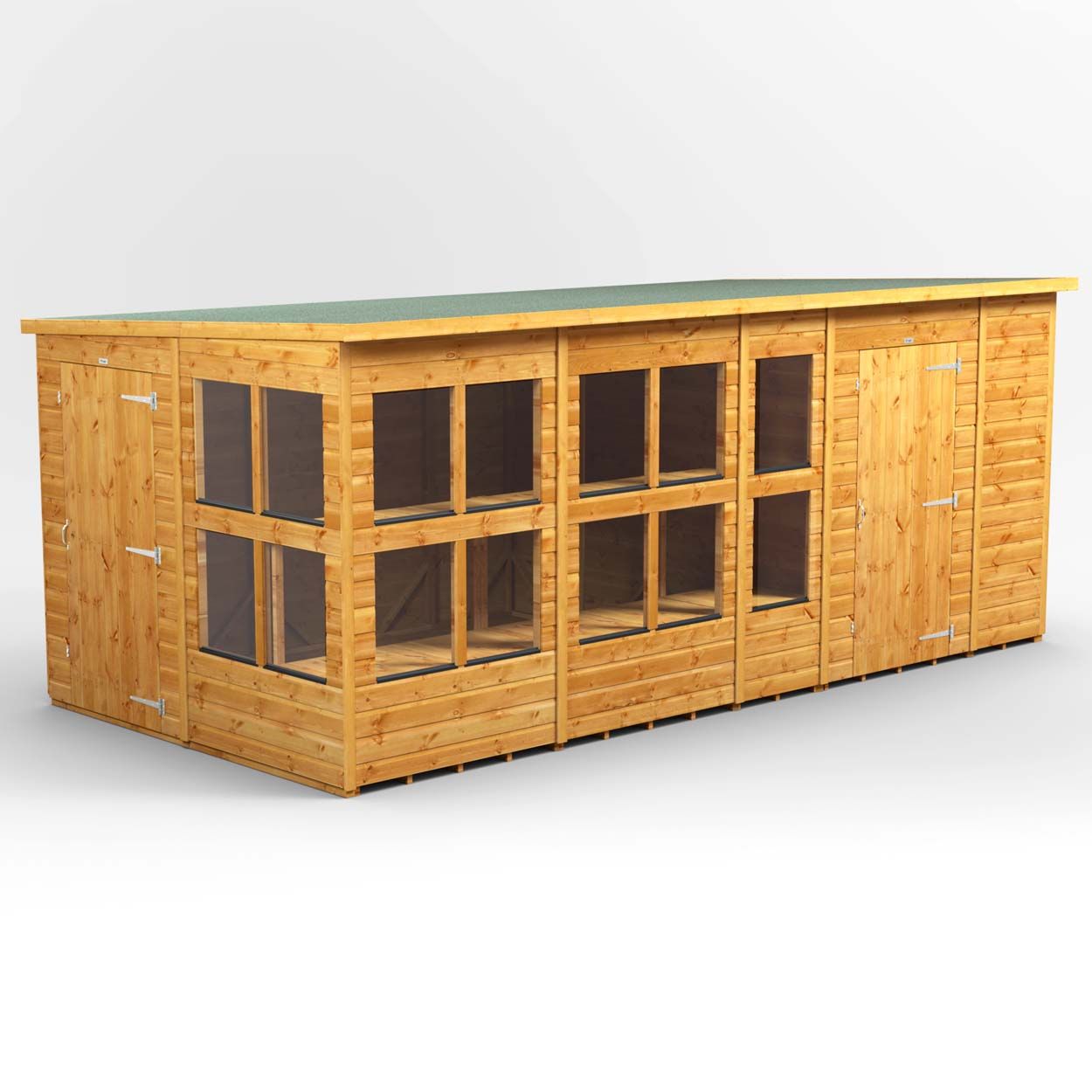 Powersheds Pent PottingShedComb 16ft x 8ft 6ft Str