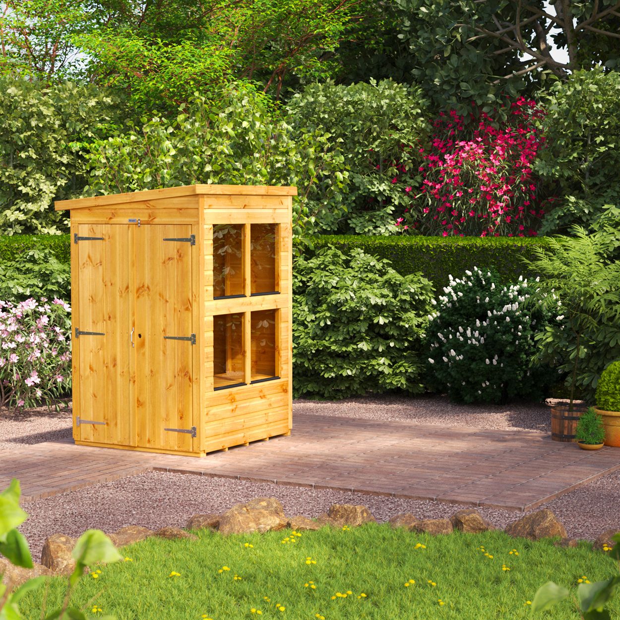 Powersheds Pent Potting Shed 4ft x 4ft DD