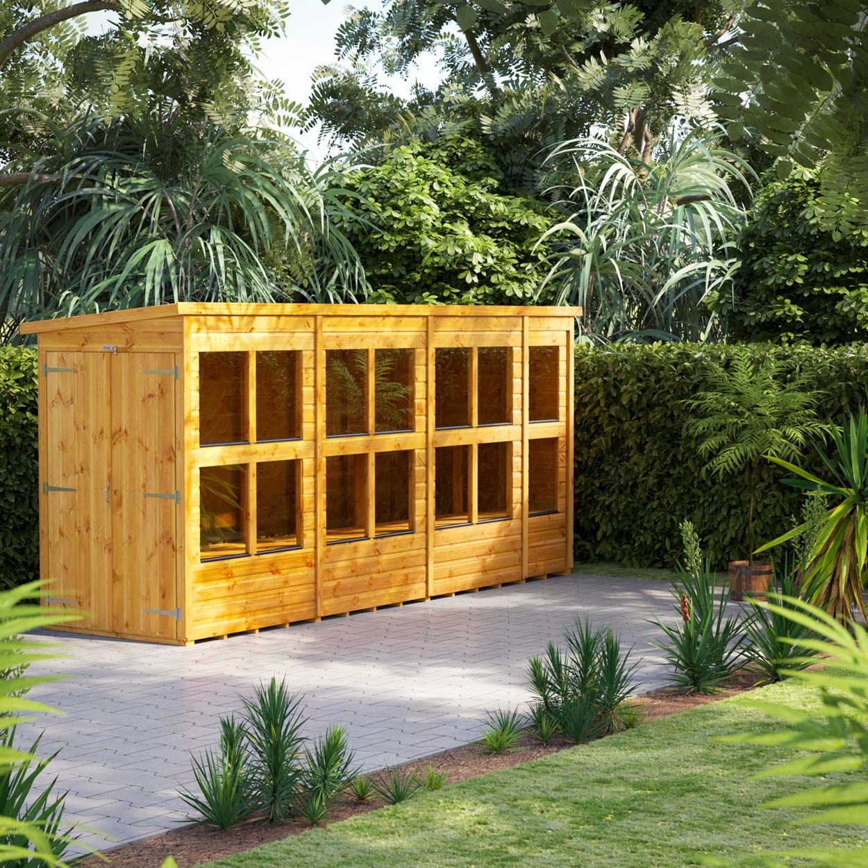 Powersheds Pent Potting Shed 14ft x 4ft DD