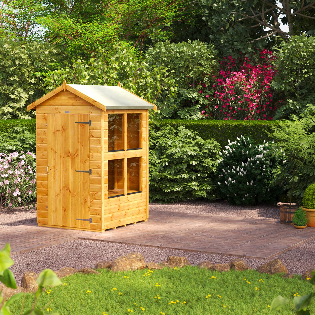 Powersheds Apex Potting Shed 4ft x 4ft
