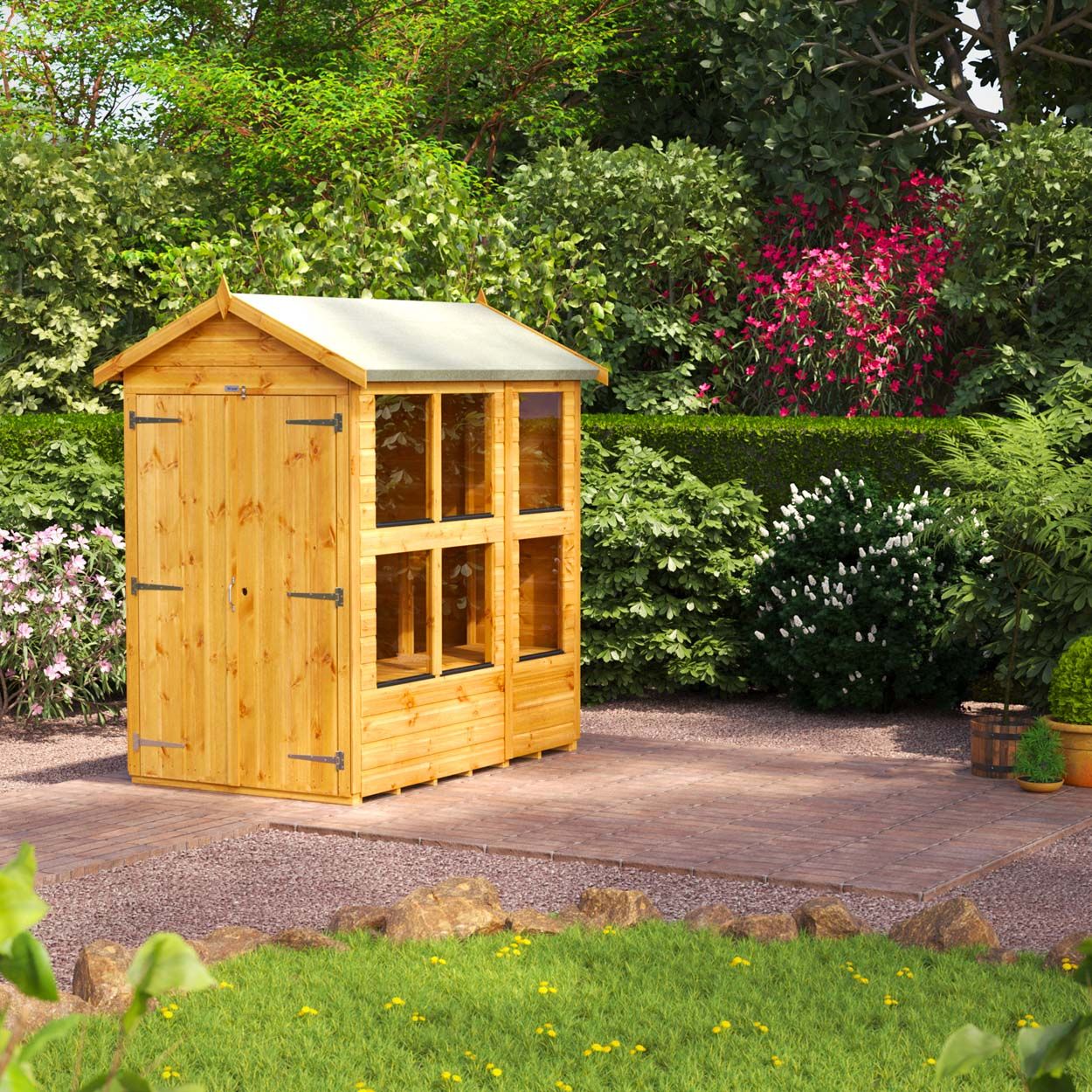 Powersheds Apex Potting Shed 6ft x 4ft DD