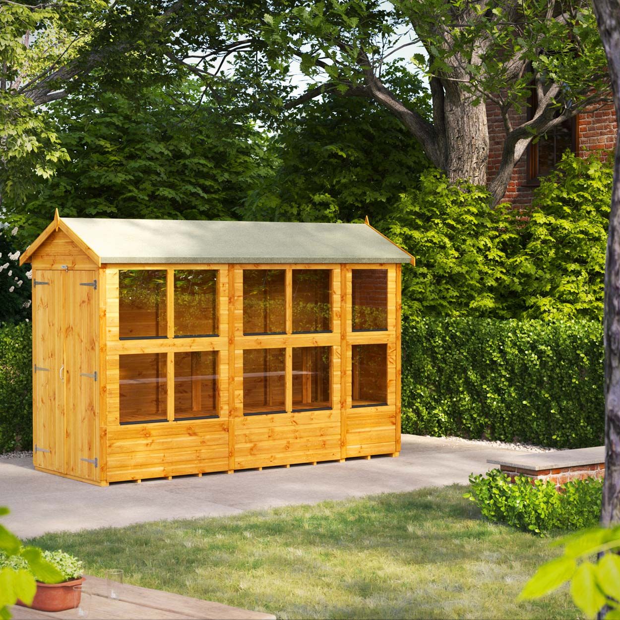 Powersheds Apex Potting Shed 10ft x 4ft DD